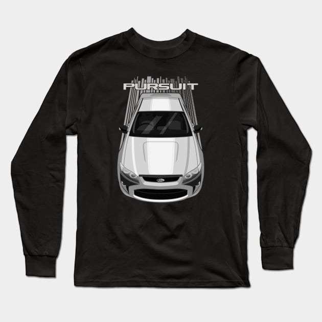 Ford FPV Pursuit UTE - Silver - White Stripe Long Sleeve T-Shirt by V8social